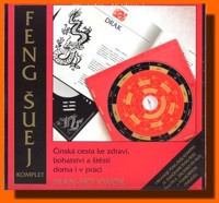 Feng šuej komplet (feng-šuej kompas se značkami feng-šuej, pravítko, zrcátko pa-kua a podrobná příručka)