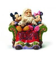 Santa Mickey and Minnie Statue 