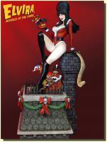 Elvira Scary Christmas Deluxe Maquette Statue